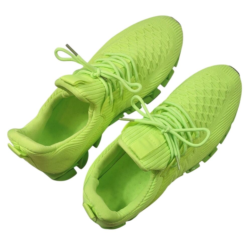 Amazon Sneakers Bight Yellow Green with Shock Type Soles, Size 10.5